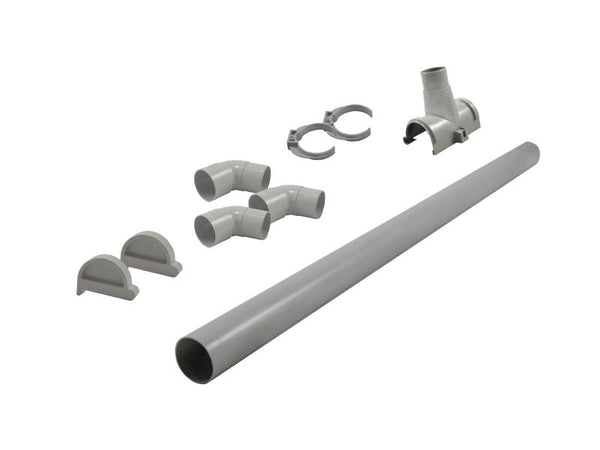 Karibu graue PVC-Dachrinne für Flachdach bis 525 cm Set O