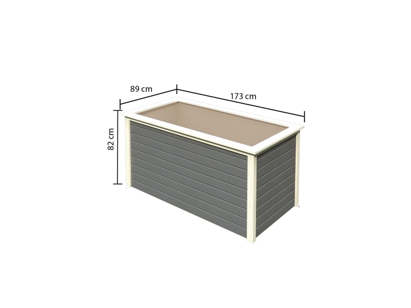 Karibu Hochbeet 2 terragrau 19 mm