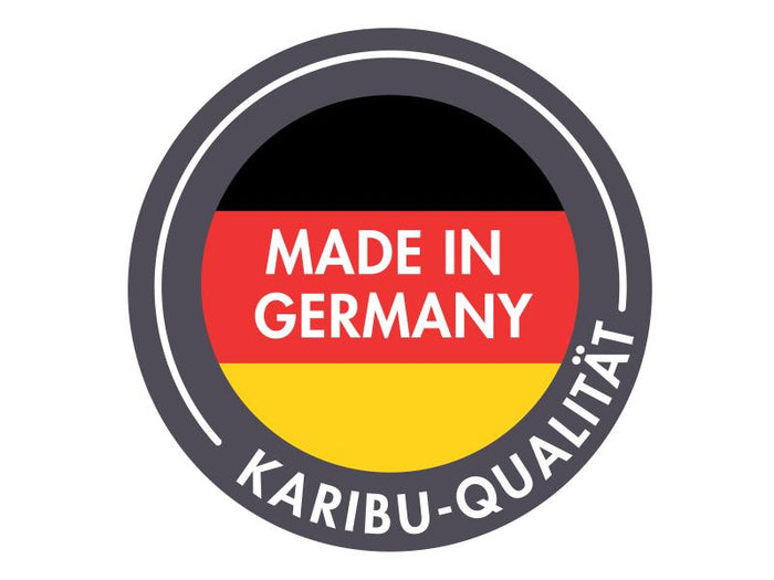 Karibu Hybrid Gartenhaus Jupiter 3,5 B terragrau/graualuminium