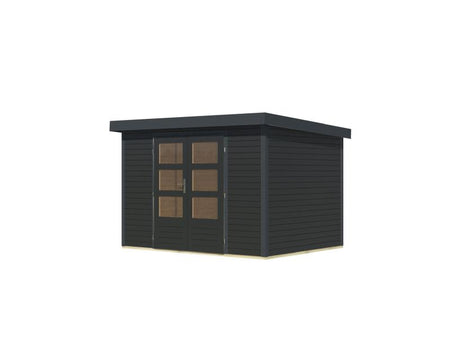 Karibu Hybrid Gartenhaus Jupiter 4 C anthrazit/anthrazit