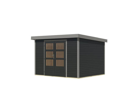 Karibu Hybrid Gartenhaus Jupiter 5 C anthrazit/graualuminium