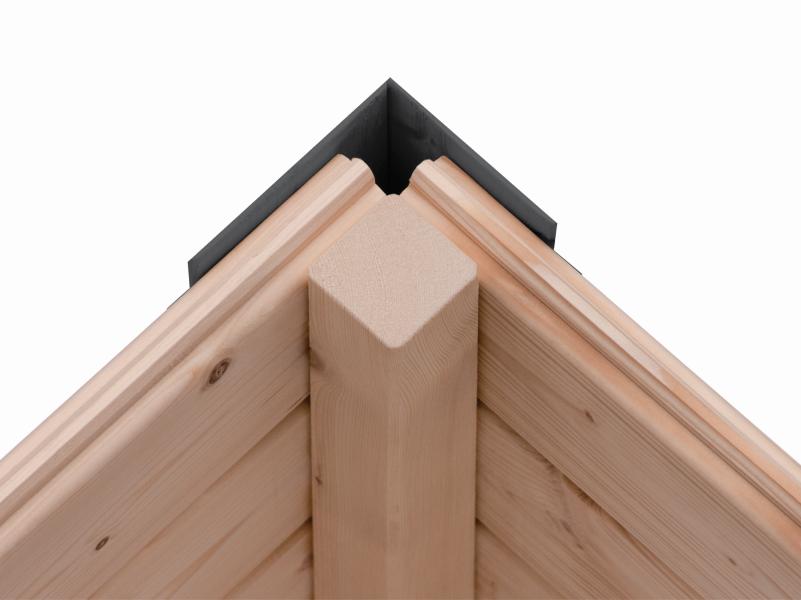 Karibu Hybrid Gartenhaus Merkur 1 A naturbelassen/graualuminium