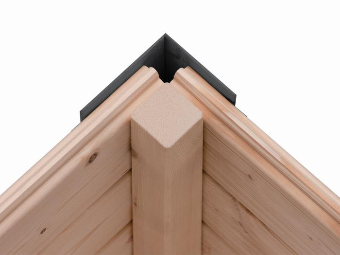 Karibu Hybrid Gartenhaus Merkur 1 A naturbelassen/graualuminium