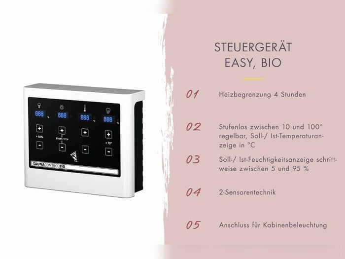 Karibu Hybrid Saunahaus Ares 1, anthrazit/anthrazit-inkl. 9 kW Bioofen ext. Steuerung-