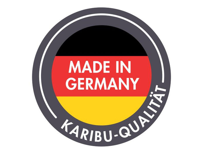 Karibu Hybrid Saunahaus Ares 1, naturbelassen/anthrazit -ohne Ofen-
