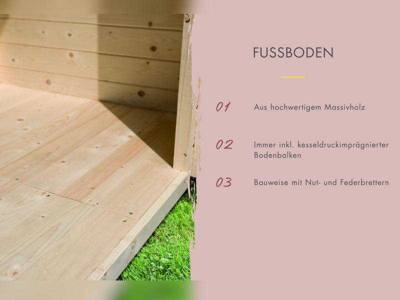 Karibu Hybrid Saunahaus Ares 1, naturbelassen/anthrazit -ohne Ofen-