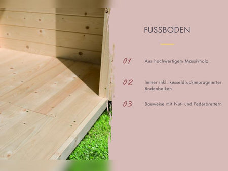 Karibu Hybrid Saunahaus Ares 1, naturbelassen/anthrazit -inkl. 9 kW Ofen ext. Steuerung-