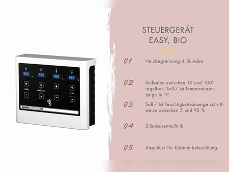 Karibu Hybrid Saunahaus Ares 1, naturbelassen/anthrazit -inkl. 9 kW Bioofen ext. Steuerung-