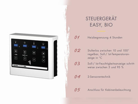 Karibu Hybrid Saunahaus Ares 3, naturbelassen/anthrazit -inkl. 9 kW Bioofen ext. Steuerung-