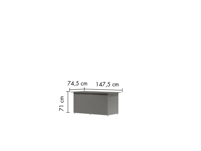 Karibu Metallbox Himalia 1, graualuminium