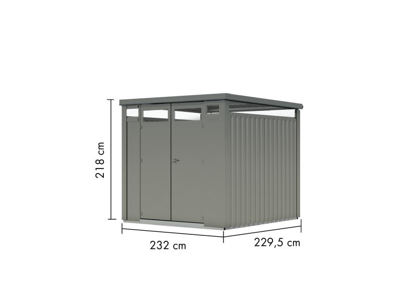 Karibu Metallgerätehaus Osten 2, graualuminium
