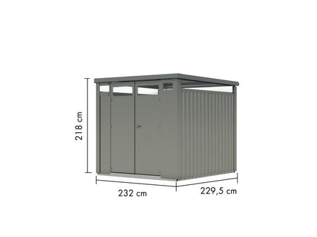 Karibu Metallgerätehaus Osten 2, graualuminium