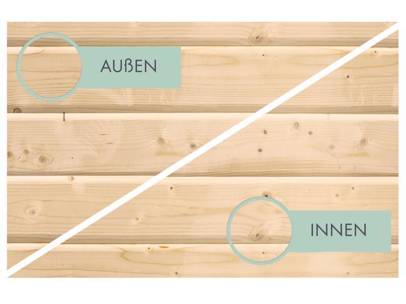 Karibu Mülltonnenbox, natur,  für 3 Tonnen inkl. Hochbeet