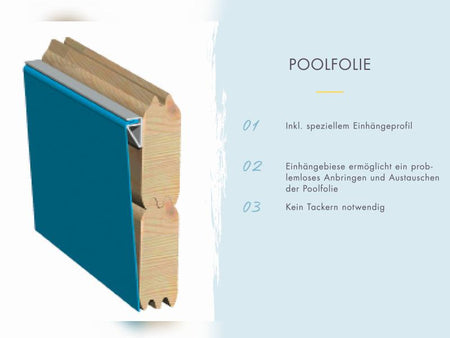Karibu Pool Modell 0 X kdi - Folie Blau