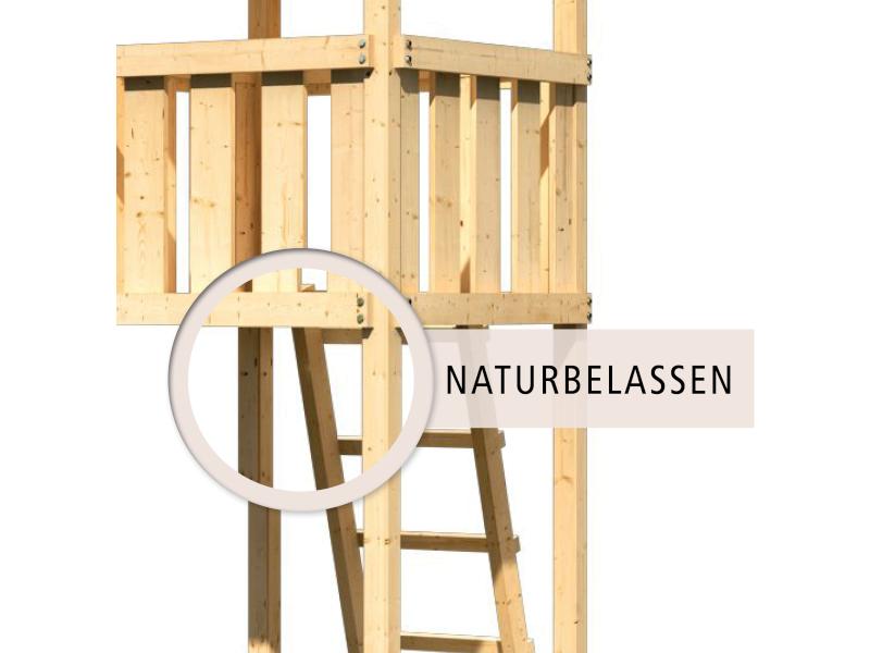 Karibu Ritterburg Löwenherz + Doppelschaukel + Netzrampe