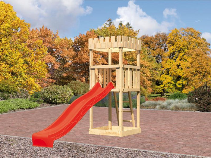 Karibu Ritterburg Löwenherz + Rutsche rot