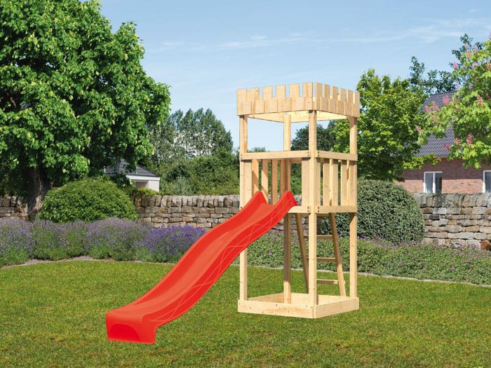 Karibu Ritterburg Löwenherz + Rutsche rot