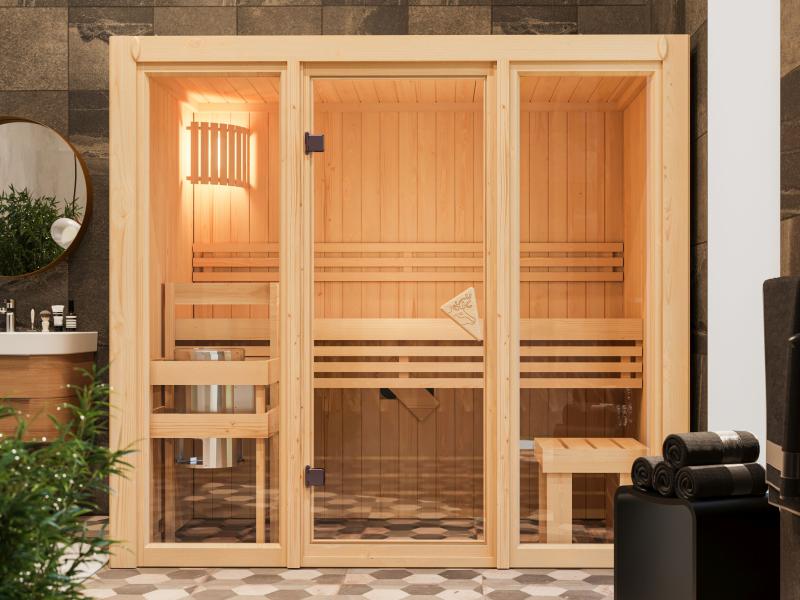 Karibu Sauna Avari 2 - ohne Ofen - ohne Dachkranz