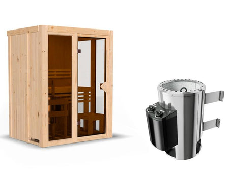 Karibu Sauna Irava 1 - inkl. 3,6 kW Ofen integr. Steuerung