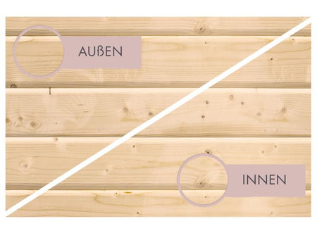 Karibu Sauna Irava 1 - ohne Ofen - ohne Dachkranz