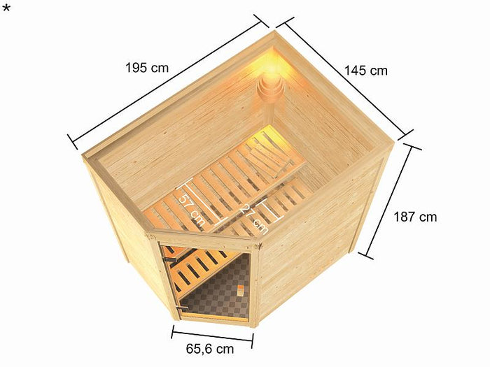 Karibu Sauna Jella 38 mm