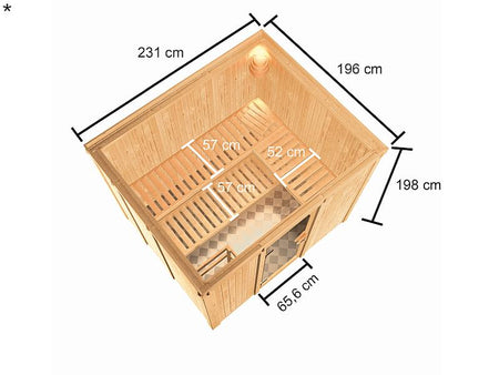 Karibu Sauna Nybro 68 mm