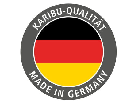 Karibu Sauna Sodin inkl. 9 kW Bioofen ext. Steuerung mit Klarglas Ganzglastür - mit Dachkranz -