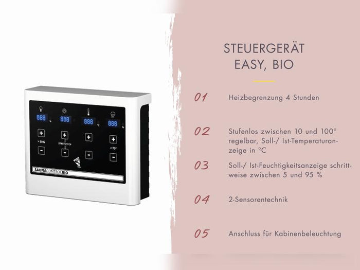 Karibu Saunahaus Catalina, natur -inkl. 9 kW Bioofen ext. Steuerung- inkl. Vorraum, 73 mm