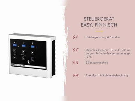Karibu Saunahaus Hytti 0  38 mm - Ofen 9kW ext. Strg. - Iso Tür, terragrau