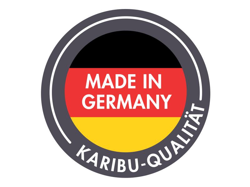 Karibu Saunahaus Hytti 2  38 mm, terragrau - ohne Ofen - inkl. Energiespartür und Fußboden