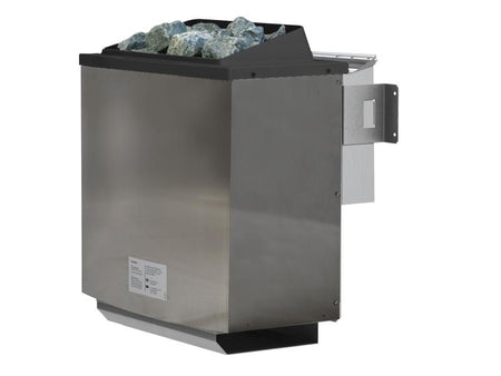 Karibu Saunahaus Hytti 2  38 mm,terragrau - inkl. 9 kW Bioofen ext. Steuerung - mit Energiespartür u