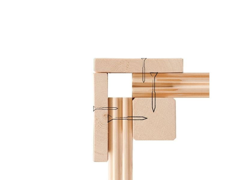 Karibu Saunahaus Hytti 3  38 mm - ohne Ofen - inkl. Energiespartür und Fußboden