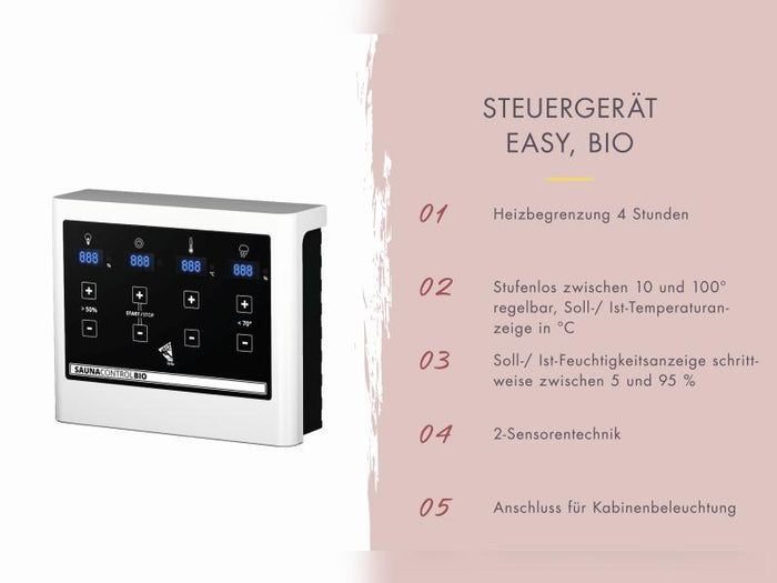 Karibu Saunahaus Laguna, schwarz ,73 mm -inkl. 9 kW Bioofen ext. Steuerung