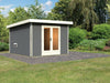 Karibu Saunahaus Mainburg 1 Set B ohne Ofen terragrau