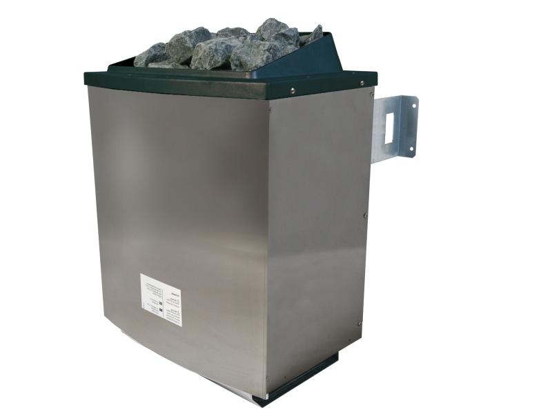 Karibu Saunahaus Mainburg 2 Set A terragrau -9 kW Ofen ext. Steuerung