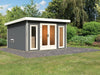 Karibu Saunahaus Mainburg 2 Set B ohne Ofen terragrau
