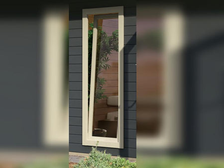 Karibu Saunahaus Mainburg 2 Set B ohne Ofen terragrau