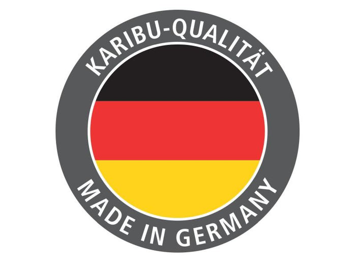 Karibu Saunahaus Mainburg 2 Set B terragrau -9 kW Bioofen ext. Steuerung-