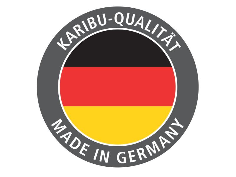 Karibu Saunahaus Mainburg 3 Set A terragrau -9 kW Bioofen ext.Strg