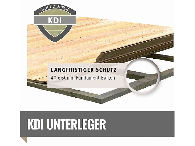 Karibu Saunahaus Mainburg 5 Set B terragrau- 9 kW Ofen ext. Strg