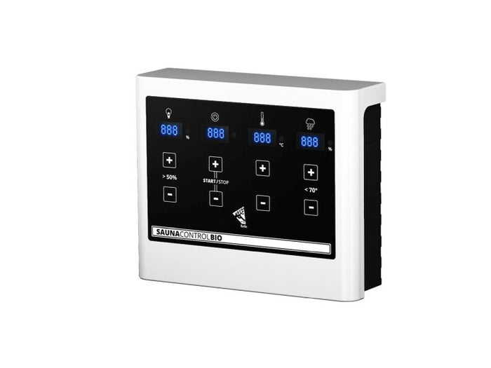 Karibu Saunahaus Miramar schwarz 73 mm inkl. 9 kW Bioofen externe Steuerung mit Vorraum