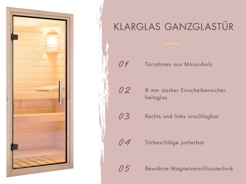 Karibu Saunahaus Miramar schwarz 73 mm inkl. 9 kW Bioofen externe Steuerung mit Vorraum