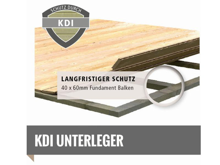 Karibu Saunahaus Norge 38 mm- ohne Ofen- klassische Tür