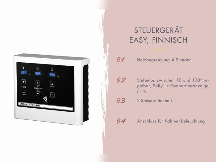Karibu Saunahaus Terning 3 Set 0 - inkl. 9 kW Ofen ext. Steuerung - naturbelassen
