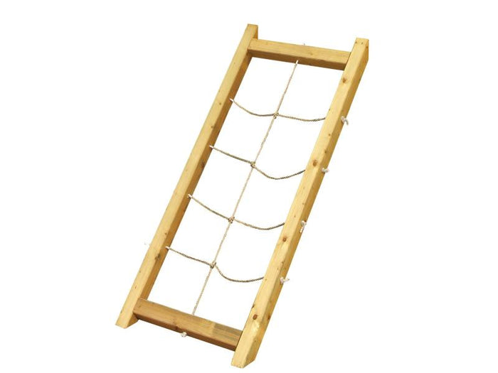 Karibu Spielturm Anna + Anbauplattform + Netzrampe