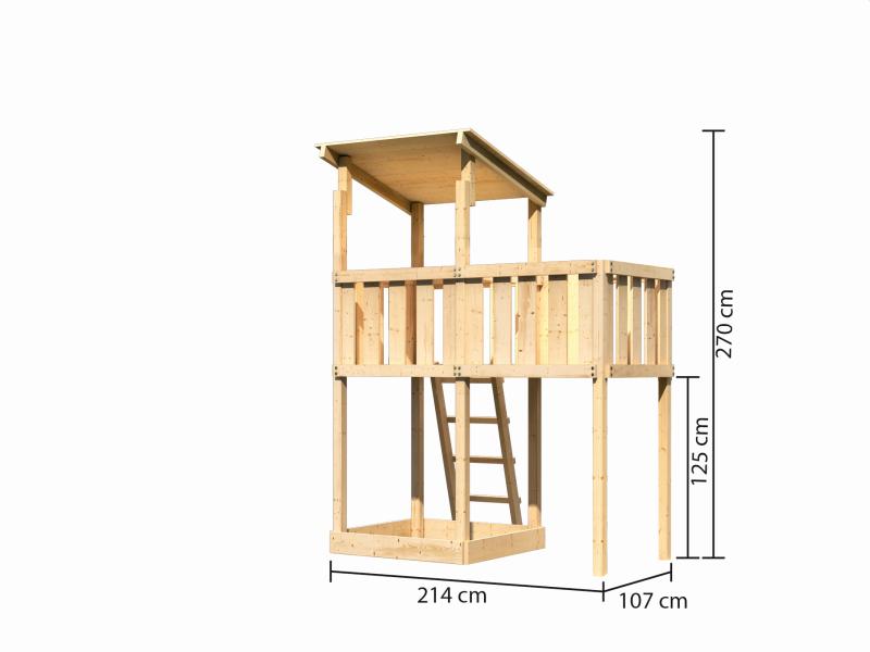 Karibu Spielturm Anna + Anbauplattform