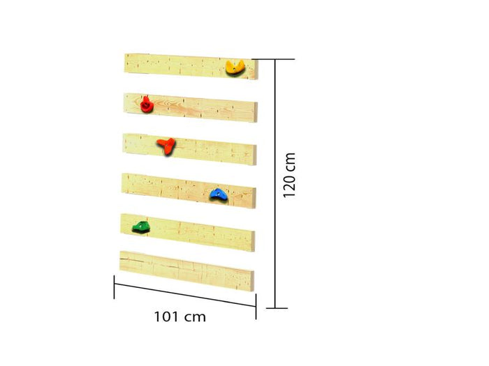 Karibu Spielturm Anna + Doppelschaukel + Anbauplattform + Kletterwand