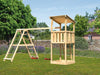 Karibu Spielturm Anna + Doppelschaukelanbau Klettergerüst