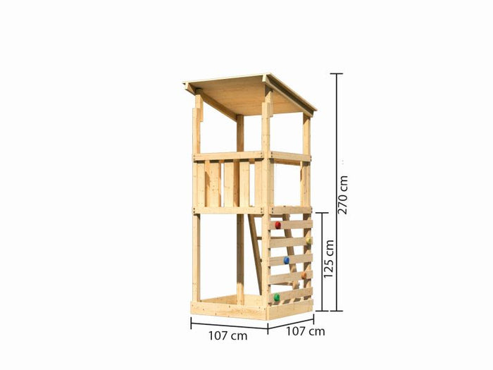 Karibu Spielturm Anna + Kletterwand