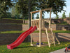 Karibu Spielturm Anna + Rutsche rot + Netzrampe